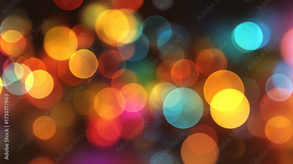 Fototapeta premium multicolored bokeh lights background blurred circle shapes colorful blurry lights bokeh defocused abstract background