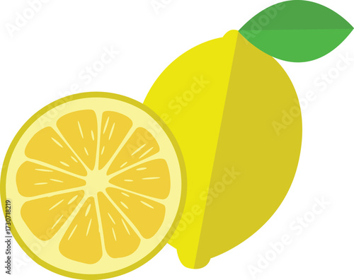 vector illustration of lemon