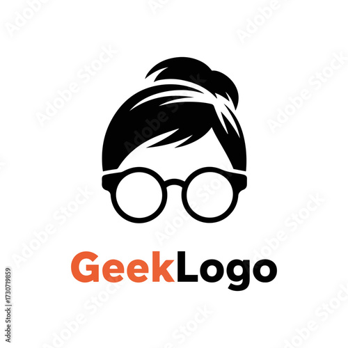 geek nerd logo icon design