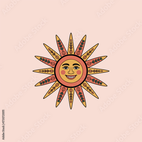 Mexican art logo icon vector white background .