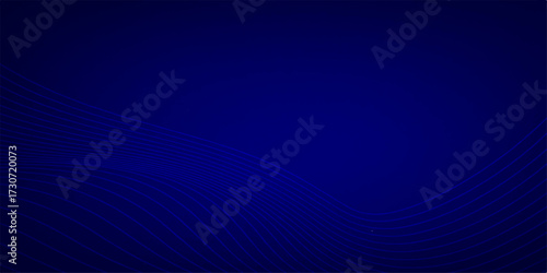 Abstract blue background with flowing light lines, a soft wave pattern, and a dynamic vector curve design