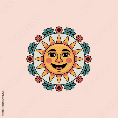 Mexican art logo icon vector white background .