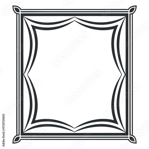 Black color Border and Frame Design, Solid White Background (7).eps