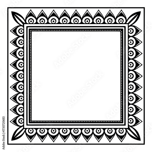 Black color Border and Frame Design, Solid White Background (11).eps