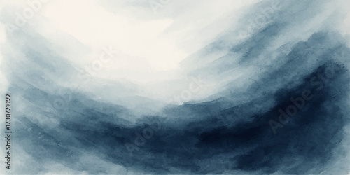 The vast dark blue sky forms a stunning, light summer nature background with white cloudscape