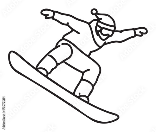 Santa snowboarding: festive winter sport in action - stock vector