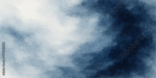 The vast dark blue sky forms a stunning, light summer nature background with white cloudscape