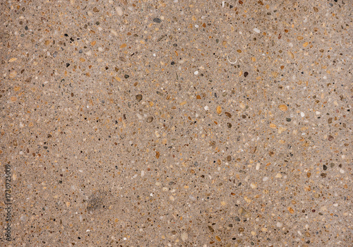 Polished concrete surface with exposed aggregate
