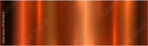 gradient shiny copper bronze and metallic steel for chrome border, bronze frame, ribbon or cover design of label, banner, coin, sticker, flyer, card, poster, ring.