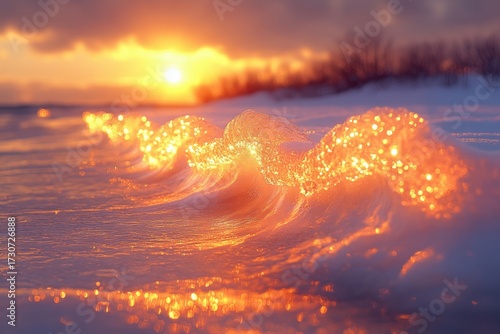 Sunset wave rolling in.