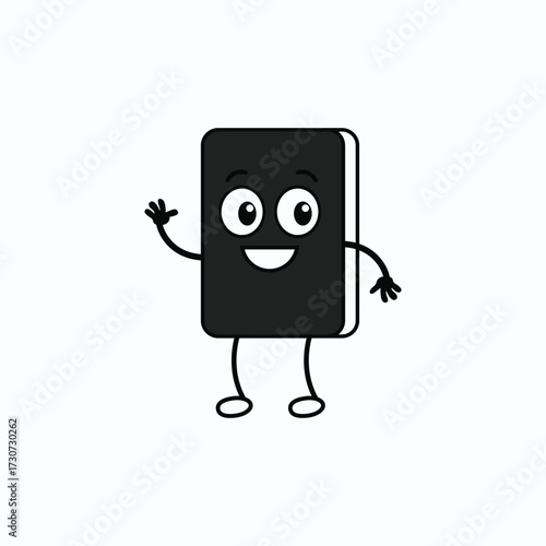 Chalkboard eraser mascot cartoon vector design