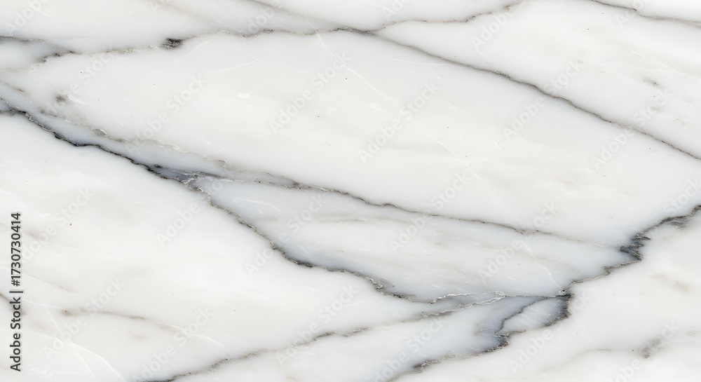 Obraz premium Elegant White Marble Texture with Gray Veins