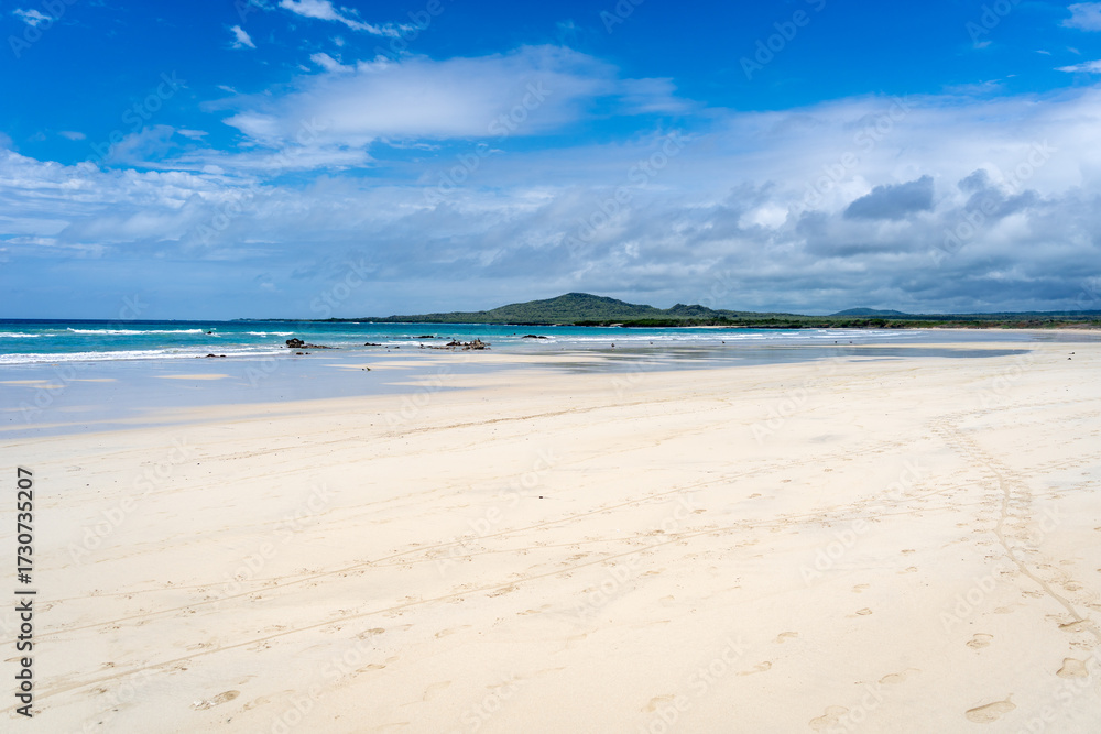 Fototapeta premium Beautiful Puerto Villamil Beach on Isabela Island, Galapagos, Ecuador