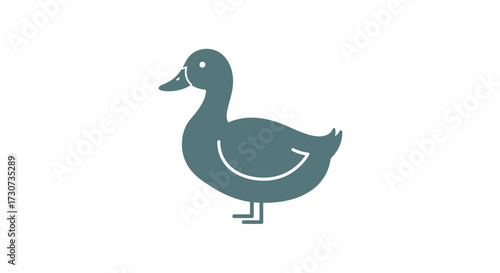 Charming Duck Illustration Simple, Clean Design for Nature-Inspired Projects