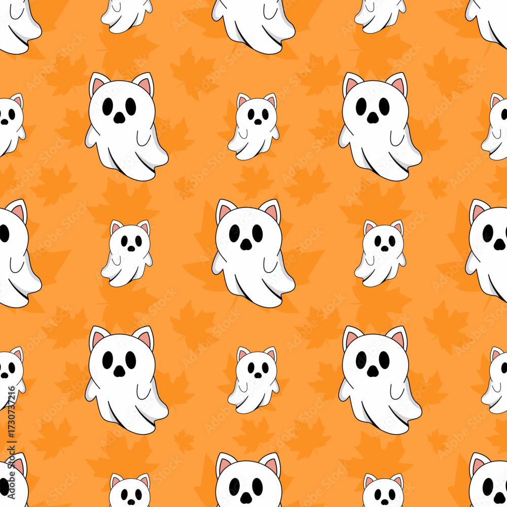 Obraz premium halloween seamless pattern 