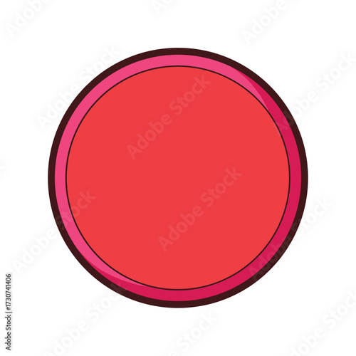 Free Download Plain round badge pin mockup clean round frame vector illustration with white background   - GFXLoad