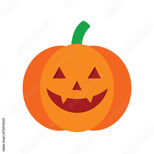 Smiling pumpkin jack o lantern coloring page cute halloween illustration vector with white background