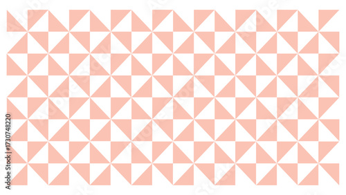 Vector art of geometric pattern of interlocking triangles in peach and white, , creating a modern and clean abstract design suitable for various applications
