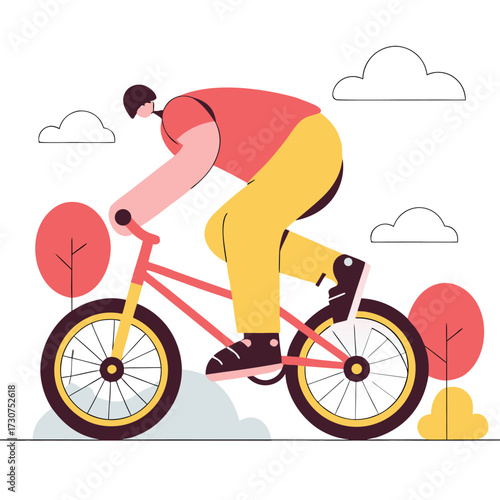 flat-art-of-bmx-trick-in-action-isolated-on-white-.eps