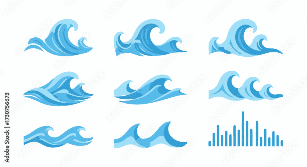 Fototapeta premium blue water wave