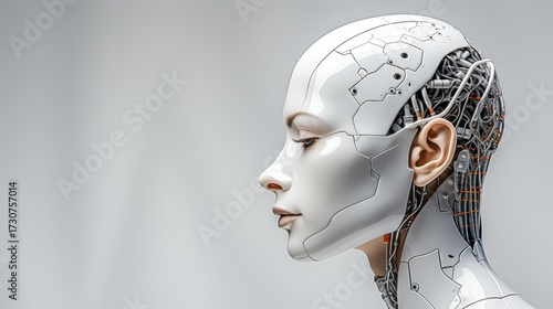 Minimalist design of a humanoid robot against a pristine background  a study in simplicity