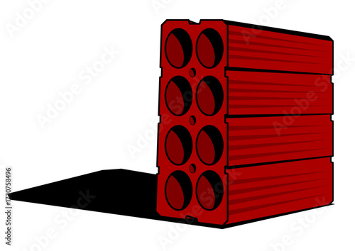 Stack of Red Pipes or Barrels