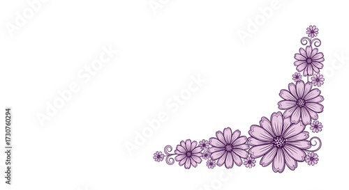 Delicate floral arrangement in soft purple tones for decorative purposes.