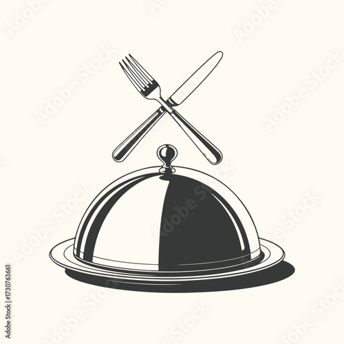 Vector art of silhouette of a businessman in a suit typing on a computer keyboard while sitting at a desk in an office, representing work, technology, and business