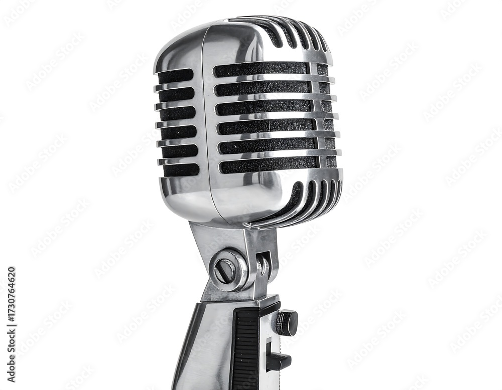 Fototapeta premium Retro microphone close-up