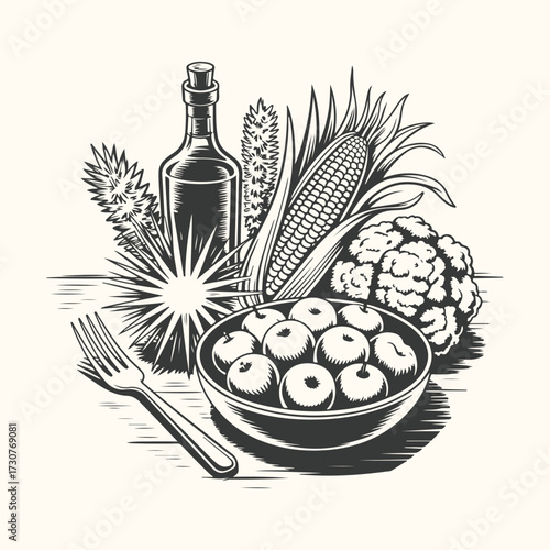 Vector art of a collection of various sports balls including a soccer ball, basketball, volleyball, american football, and baseball, isolated on a