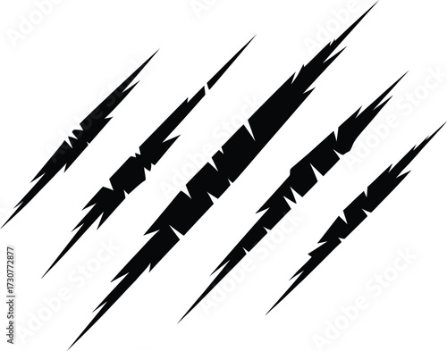 Wallpaper Mural Claw Marks Scratches Icon Set Animal Attack Damage Sign Wild Beast Vector Illustration Torontodigital.ca