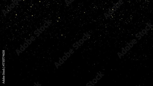 A loop of endlessly falling golden confetti bursts on a black background.
Shimmering particles overlay effect.