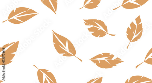 A pattern of falling leaves in autumn a gentle breeze blows.