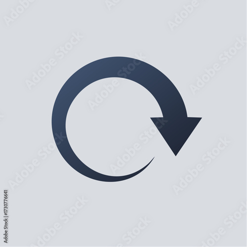 Simple refresh icon design with circular arrow for website and application use vector design
