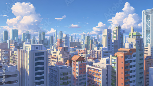 Aerial view of downtown