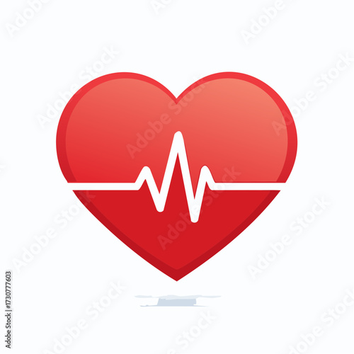 Heartbeat symbol illustration representing health love and medical care concepts
