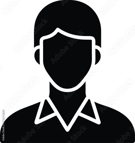 Face Recognition Silhouette Vector Art Illustration