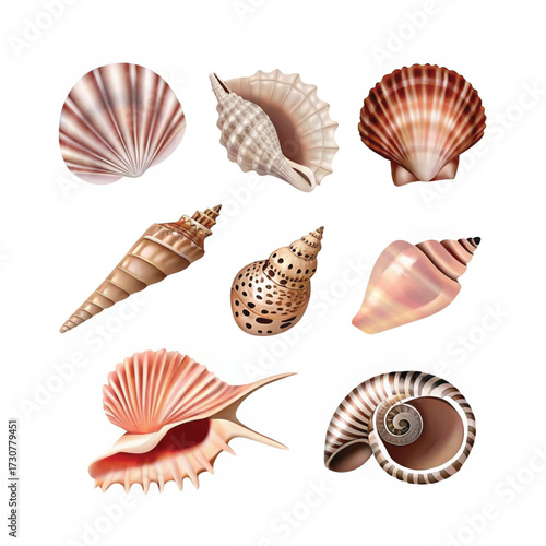 Una colección de conchas marinas
