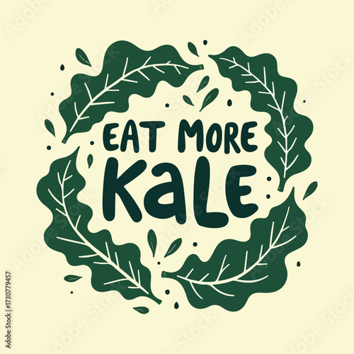 National Kale Day vector illustration featuring fresh kale leaves, healthy salad bowls, smoothies, and eco-friendly organic design in clean solid colors perfect for modern flat graphics