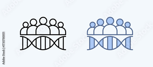 Population Genetics Multiple Style Icon Collection