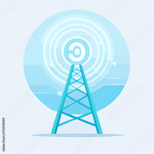 Telecommunication tower broadcasting signal vector design for wireless technology and