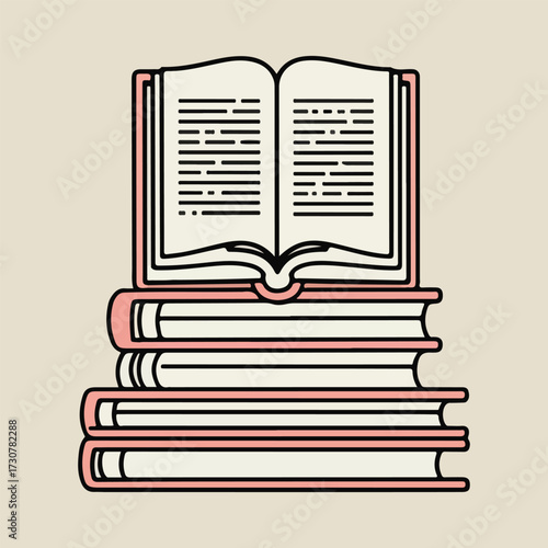Flat solid color vector design for National Poetry Day showing vintage scrolls, pen nibs transforming into words, stacks of books, and poets writing under trees for posters and creative projects.