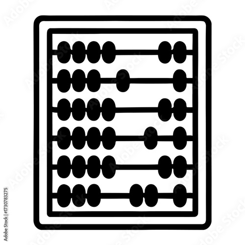 Abacus Icon Vector - Classic Symbol for Ancient Calculation and Education