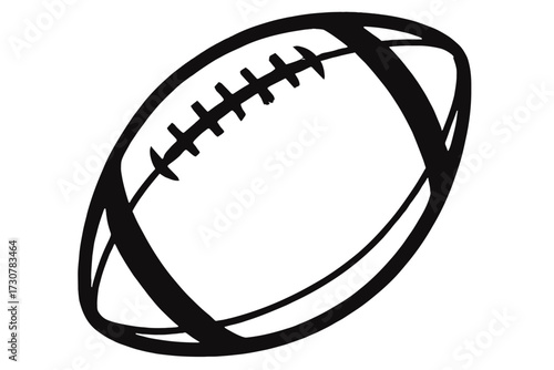American Football Ball Icon Vector - Classic Symbol for Football Game and Sport