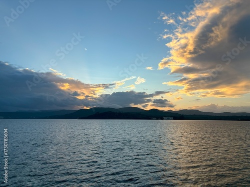 sunset over the sea