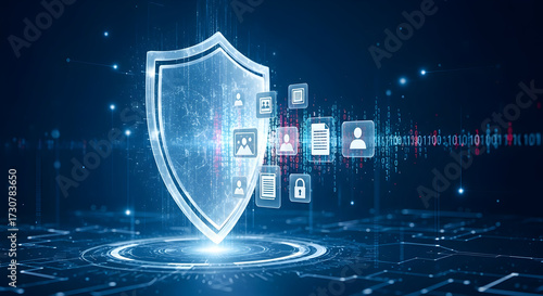 Secure digital shield protecting sensitive data and user information in a vibrant network of connections