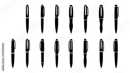 Pens Collection: A meticulous studio shot presents an assortment of pens, each meticulously crafted with precision, showcasing the diversity in design and function that exemplifies writing essentials.