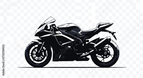 motorcycle on white background