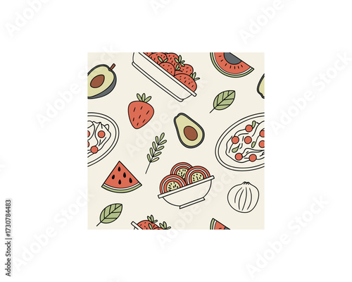 seamless-vector-pattern-with-contemporary-art-food Free SVG Download