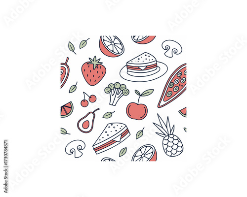 seamless-vector-pattern-with-contemporary-art-food Free SVG Download